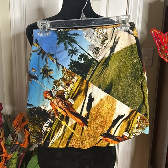 NWOT Desigual x Esteban Cortazar South Beach-print Mini Skirt small - Picture 5 of 9